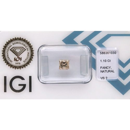 1.10 ct gyémánt kő, princess csiszolású briliáns